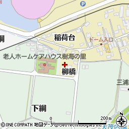 秋田県大館市上代野柳橋周辺の地図