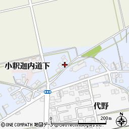 秋田県大館市下代野後道合周辺の地図