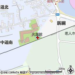 秋田県大館市新綱周辺の地図