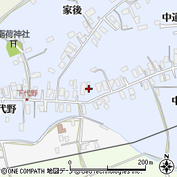 秋田県大館市下代野中道北50周辺の地図