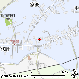 秋田県大館市下代野中道北51周辺の地図