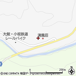 秋田県大館市雪沢大滝周辺の地図