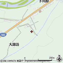 秋田県鹿角市十和田大湯大諏訪46周辺の地図