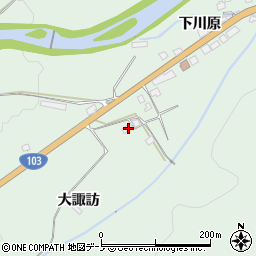 秋田県鹿角市十和田大湯大諏訪41周辺の地図