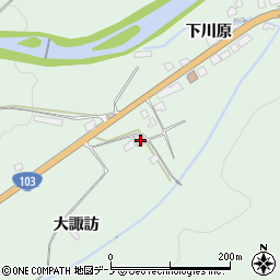 秋田県鹿角市十和田大湯大諏訪43周辺の地図