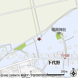 秋田県大館市下代野家後周辺の地図