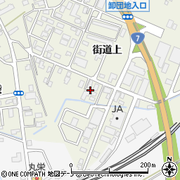 秋田県大館市釈迦内街道上79周辺の地図