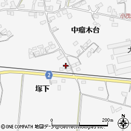 秋田県大館市大茂内塚下57周辺の地図