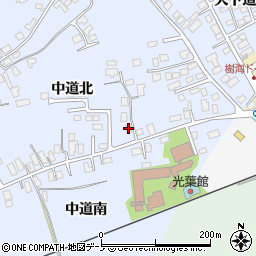 秋田県大館市下代野中道北30-3周辺の地図