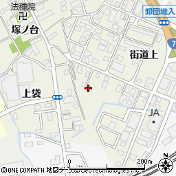 秋田県大館市釈迦内街道上85周辺の地図