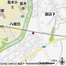 秋田県大館市大茂内諏訪下75-5周辺の地図