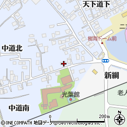 秋田県大館市下代野中道北24-10周辺の地図