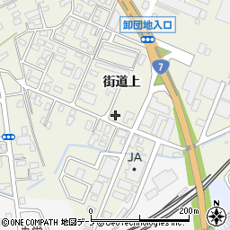秋田県大館市釈迦内街道上95周辺の地図