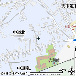 秋田県大館市下代野中道北28-5周辺の地図