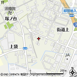 秋田県大館市釈迦内街道上88周辺の地図