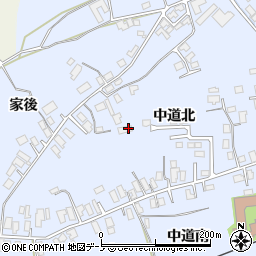 秋田県大館市下代野中道北周辺の地図