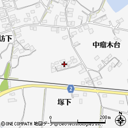 秋田県大館市大茂内（塚下）周辺の地図
