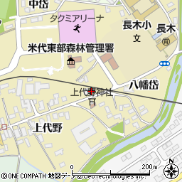 長木郵便局周辺の地図