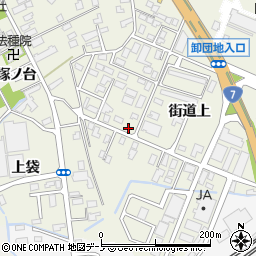 秋田県大館市釈迦内街道上101周辺の地図