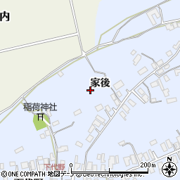 秋田県大館市下代野周辺の地図