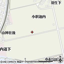 秋田県大館市釈迦内小釈迦内周辺の地図