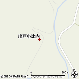 秋田県藤里町（山本郡）藤琴（出戸小比内）周辺の地図