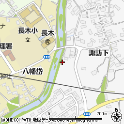 秋田県大館市大茂内諏訪下48周辺の地図