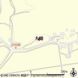秋田県鹿角市十和田山根大畑周辺の地図