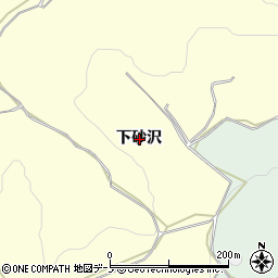 秋田県鹿角市十和田山根下砂沢周辺の地図