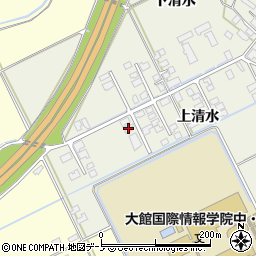 秋田県大館市釈迦内上清水13周辺の地図