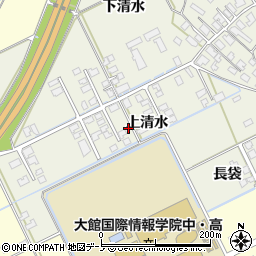 秋田県大館市釈迦内上清水9周辺の地図