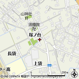 秋田県大館市釈迦内塚ノ台周辺の地図