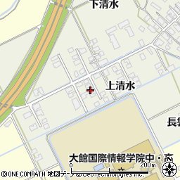 秋田県大館市釈迦内上清水10周辺の地図