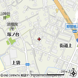 秋田県大館市釈迦内街道上103周辺の地図