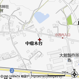 秋田県大館市大茂内中瘤木台周辺の地図