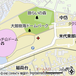 秋田県大館市上代野周辺の地図