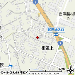 秋田県大館市釈迦内街道上119周辺の地図