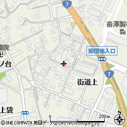 秋田県大館市釈迦内街道上周辺の地図