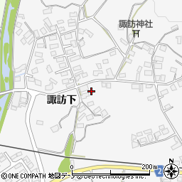 秋田県大館市大茂内諏訪下152周辺の地図