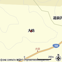 青森県田子町（三戸郡）山口（大坊）周辺の地図