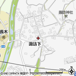 秋田県大館市大茂内諏訪下150-1周辺の地図