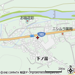 秋田県鹿角市十和田大湯（川原ノ湯）周辺の地図