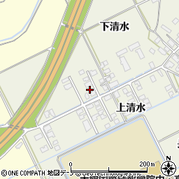 秋田県大館市釈迦内下清水35-11周辺の地図