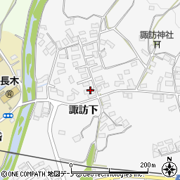 秋田県大館市大茂内諏訪下周辺の地図