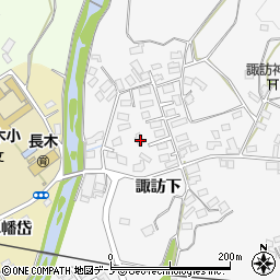 秋田県大館市大茂内諏訪下111周辺の地図