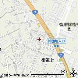 秋田県大館市釈迦内街道上114周辺の地図