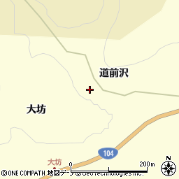 青森県田子町（三戸郡）山口（道前沢）周辺の地図
