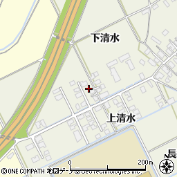 秋田県大館市釈迦内下清水周辺の地図