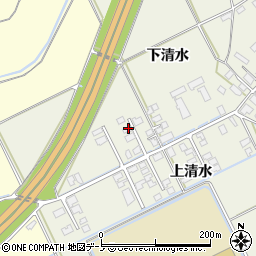 秋田県大館市釈迦内下清水35周辺の地図