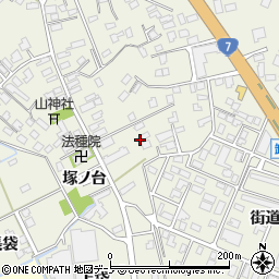 秋田県大館市釈迦内街道上40周辺の地図